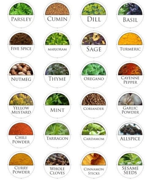 20 Labels 1 5 Inch Round Printable DIY Watercolour Spice Jar Labels PDF 