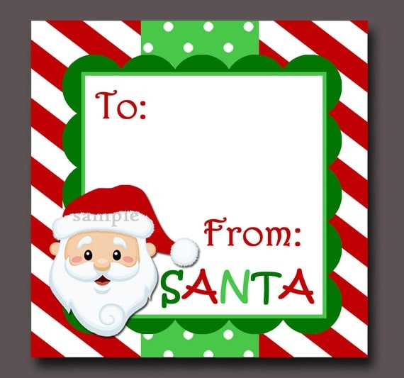 50 OFF SALE Santa Gift Tags Printable Instant Download