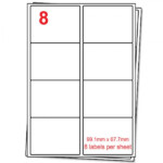 A4 Label Sheets 8 Labels Per Sheet