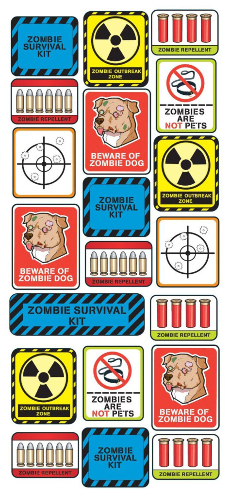 Amazon Sticko Decorative Stickers Zombie Survival Labels Zombie 