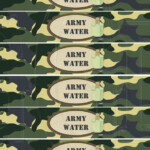 Army Water Bottle Labels Army Party Printables Army Birthday Etsy