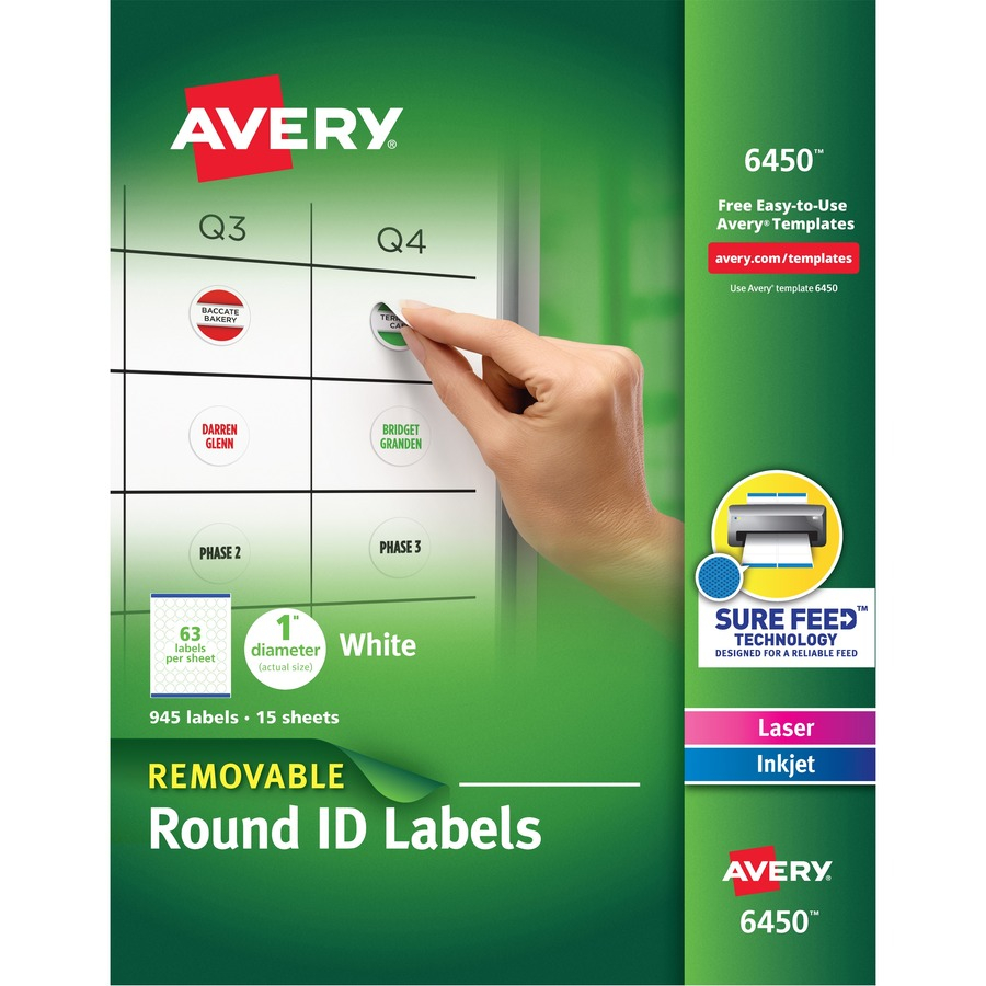 AVE6450 Avery Removable ID Labels Great Office Buys
