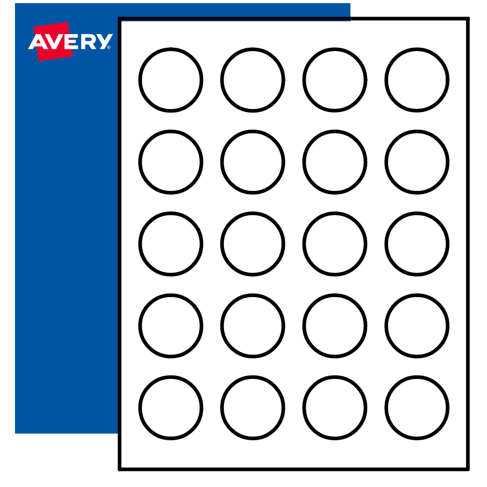 Avery 1 1 2 Round Labels Print To The Edge Matte Clear Film Avery