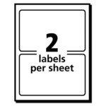 Avery Printable Adhesive Name Badges 3 38 X 2 33 White 100 Pack