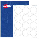 Avery Round Labels 2 25 Diameter White Matte 1 200 Printable Labels