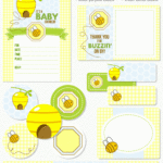 Baby Shower Labels In A Bumble Bee Girls Theme Free Printable Labels
