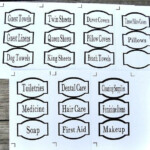 Bathroom Labels Linen Closet Labels Printable Organization Labels