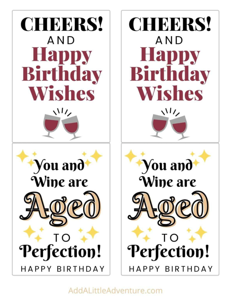 Birthday Wine Labels Free Printables Add A Little Adventure