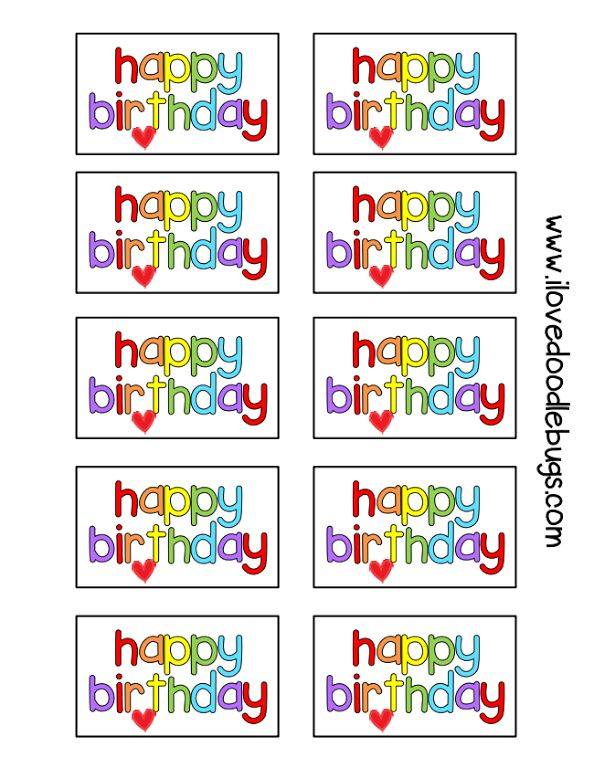 Happy Birthday Labels Free Printable - Label Printable