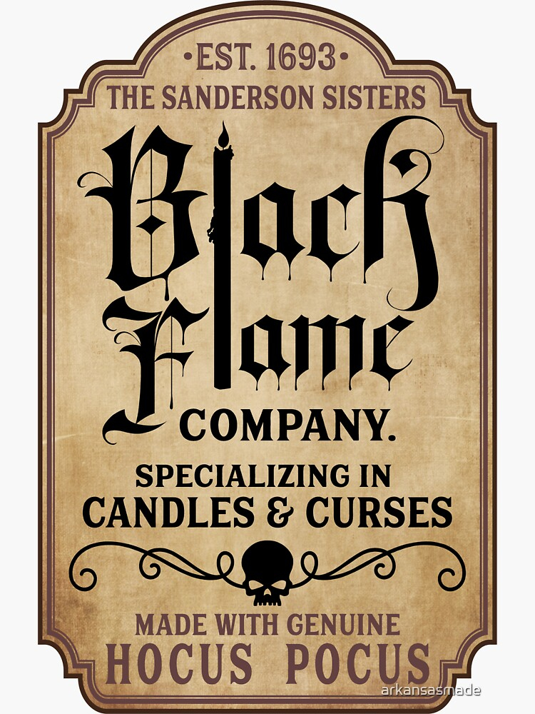  Black Flame Candle Company Sticker Sticker For Sale By Arkansasmade 