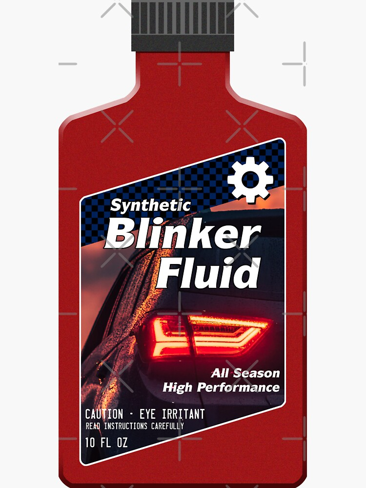  Blinker Fluid Bottle Sticker By GloopTrekker Redbubble