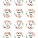Boho Ready To Pop Stickers Printable Tags Pink Floral Baby Shower