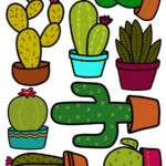 Cactus Printables pdf Shared Files Acrobat Cactus Drawing