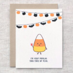 Candy Corn Card Funny Halloween Cards Halloween Greeting Card Candy