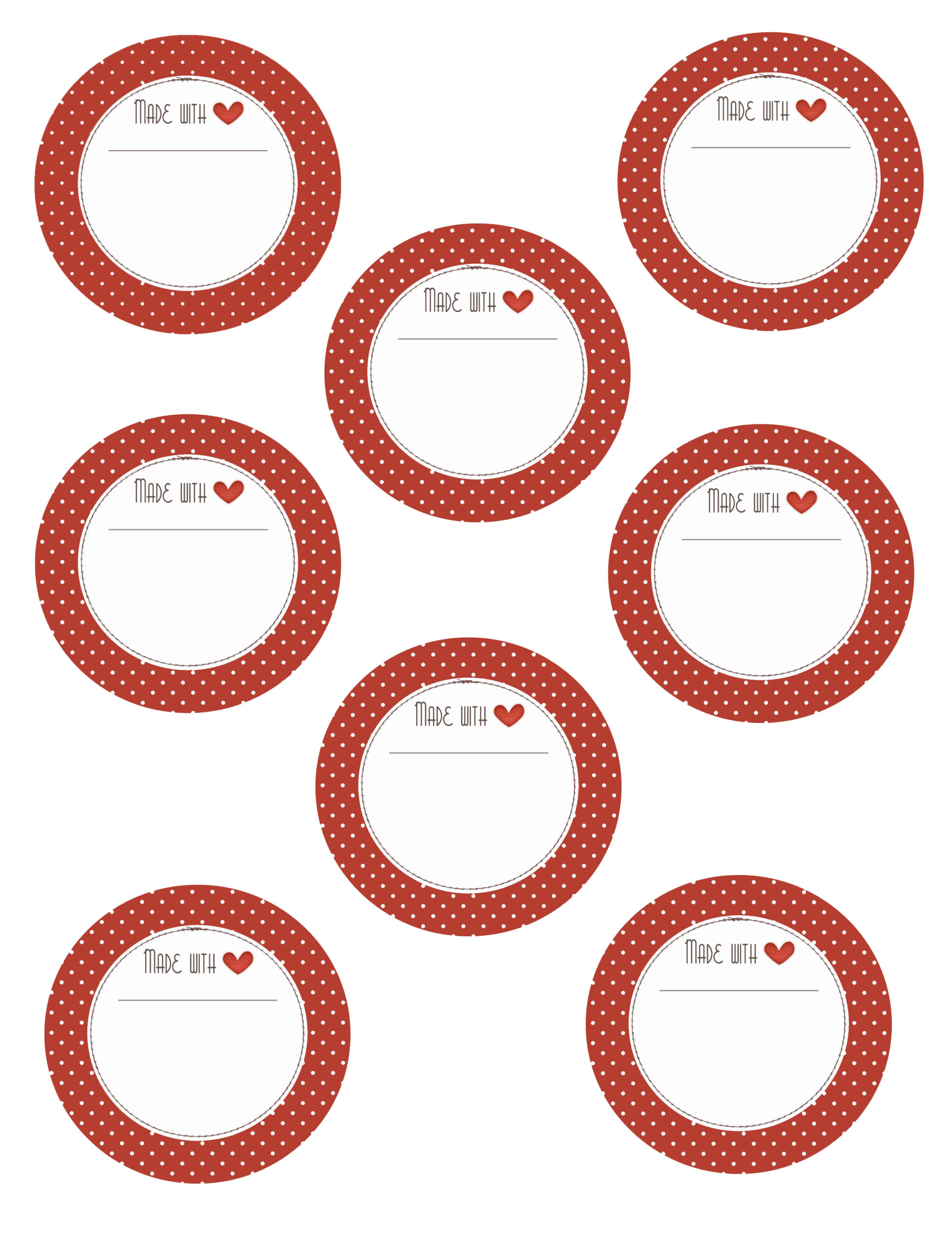 Canning Jar Labels Printable