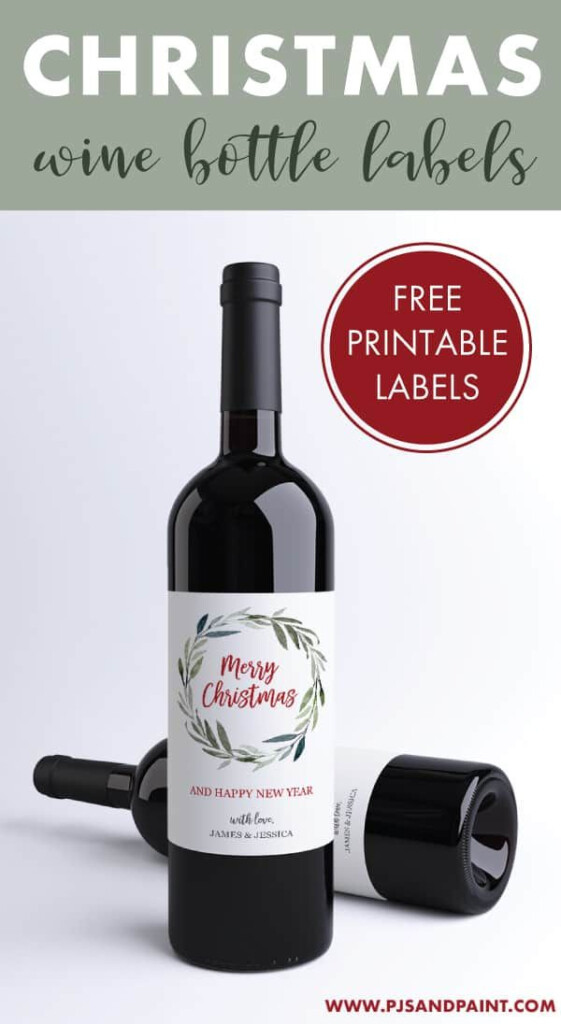 Christmas Wine Bottle Labels Free Printable Christmas Wine Bottle 