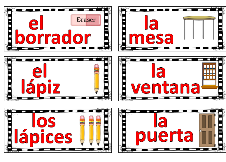 Classroom Labels Spanish Classroom Labels Classroom Language 