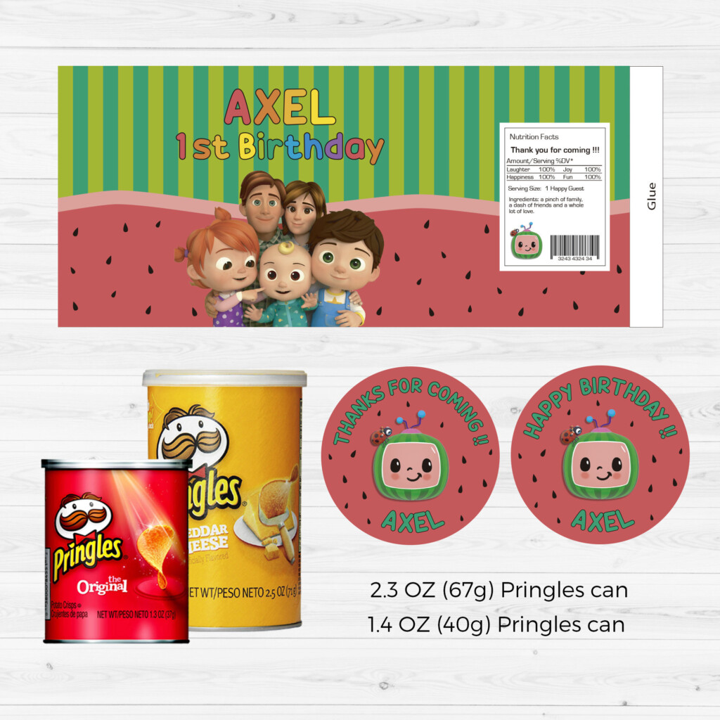 Cocomelon Pringles Label Cocomelon Digital Printable Pringles Etsy 