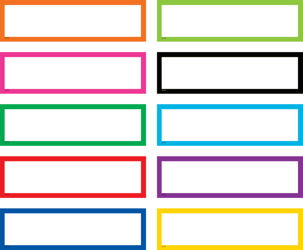 Colorful Labels TCR20872 Teacher Created Resources