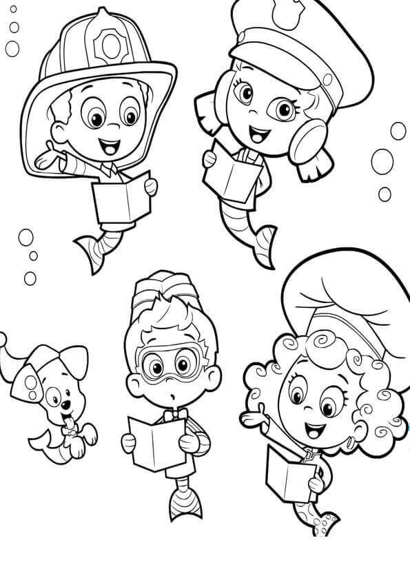 Coloring Pages Free Printable Bubble Guppies Coloring Pages