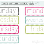 Day Of The Week Printable Shop Fresh