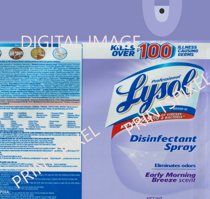 Digital Lysol Label With Nozzle Download Files JPG PNG PDF Purple 