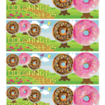 Donut Doughnut Seeds Labels For Easy Editing Place On A Baggie Full Of