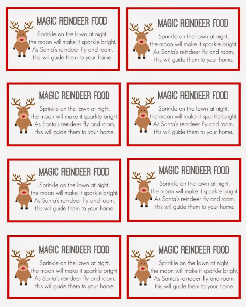 East Coast Mommy Magic Reindeer Food Reindeer Food Poem Magic 