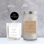 Editable Candle Label Template Packaging Labels DIY Candle Label Pre