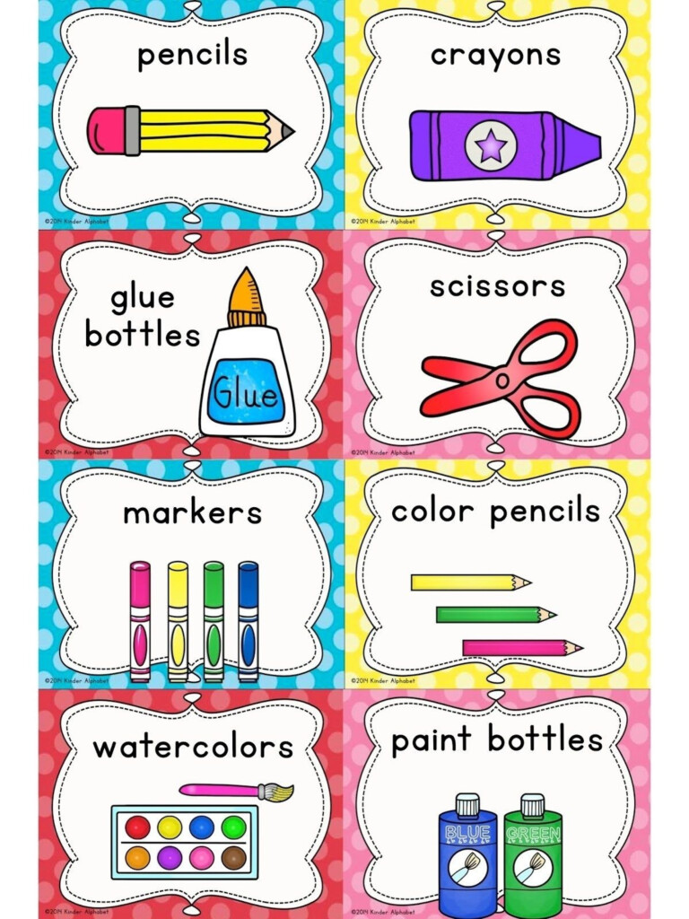 Editable Classroom Labels With Visuals For Little School Printable 