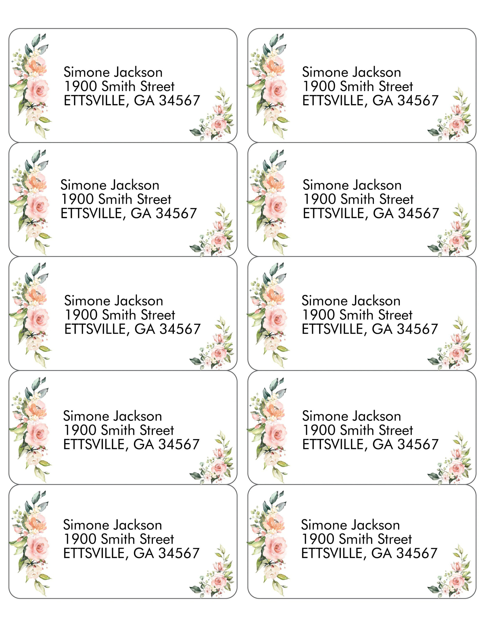 Editable Free Printable Address Label Templates Honey Wheatley