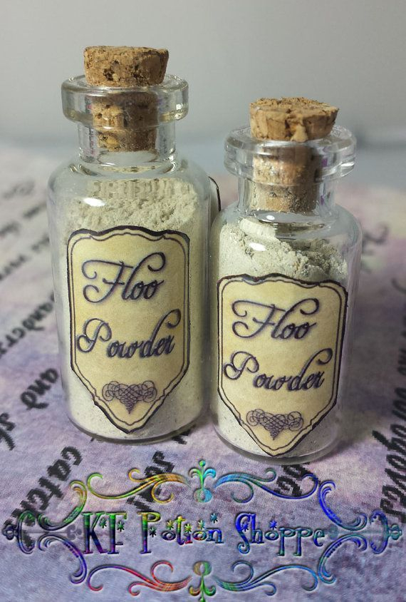 Floo Powder Potion Necklace Collector Bottle Wish Poweder Etsy In 