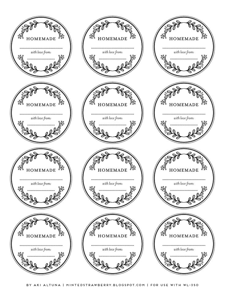 Floral homemade label wl350 Labels Printables Free Jam Jar Labels