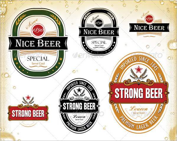 FREE 7 Sample Beer Label Templates In PDF Vector EPS PSD