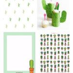 Free Cactus Printables Kaktus Round up Free Printable Planner