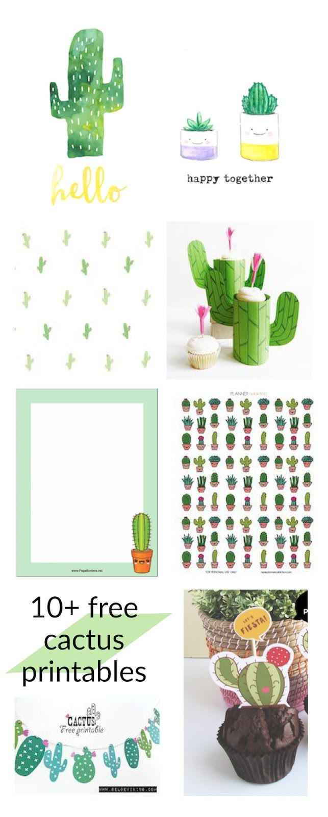 Free Cactus Printables Kaktus Round up Free Printable Planner 