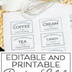 Free Editable Printable Kitchen Pantry Labels For Storage Containers