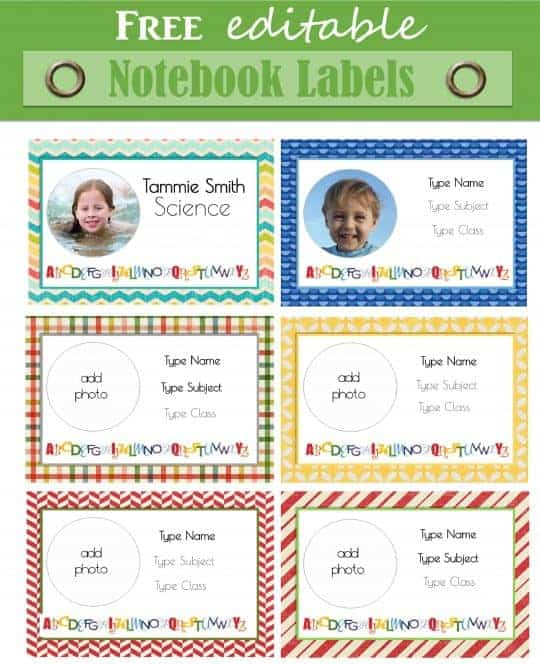 Free Personalized Kids School Labels Customize Online Print At Home