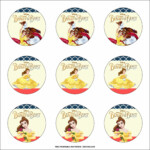 FREE PRINTABLE Beauty And The Beast Birthday Kits Templates