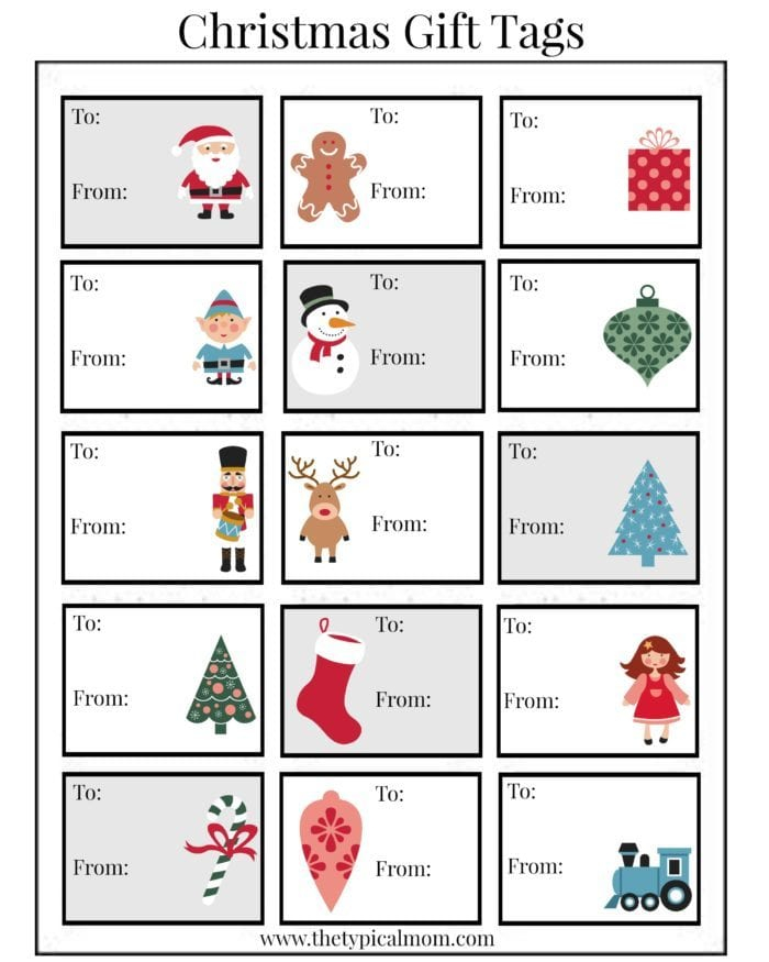 Free Printable Christmas Gift Tags For Students Printable Blog