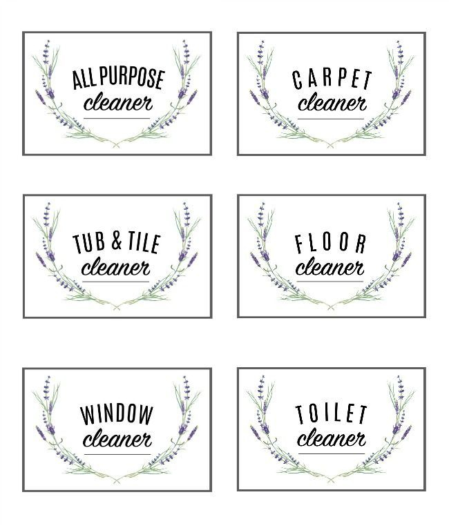 Free Printable Cleaning Labels Free Printable Cleaning Labels 