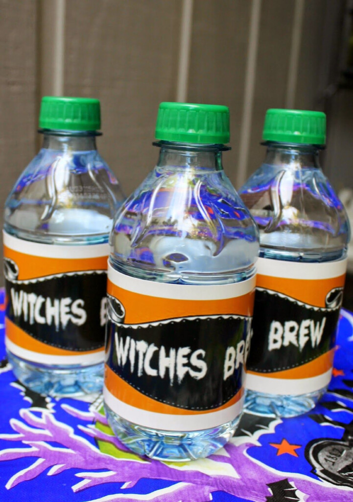FREE Printable Halloween Water Bottle Labels SpookySnacks shop 