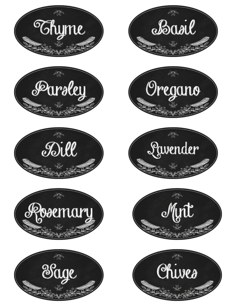 Free Printable Herb Labels Free Printable