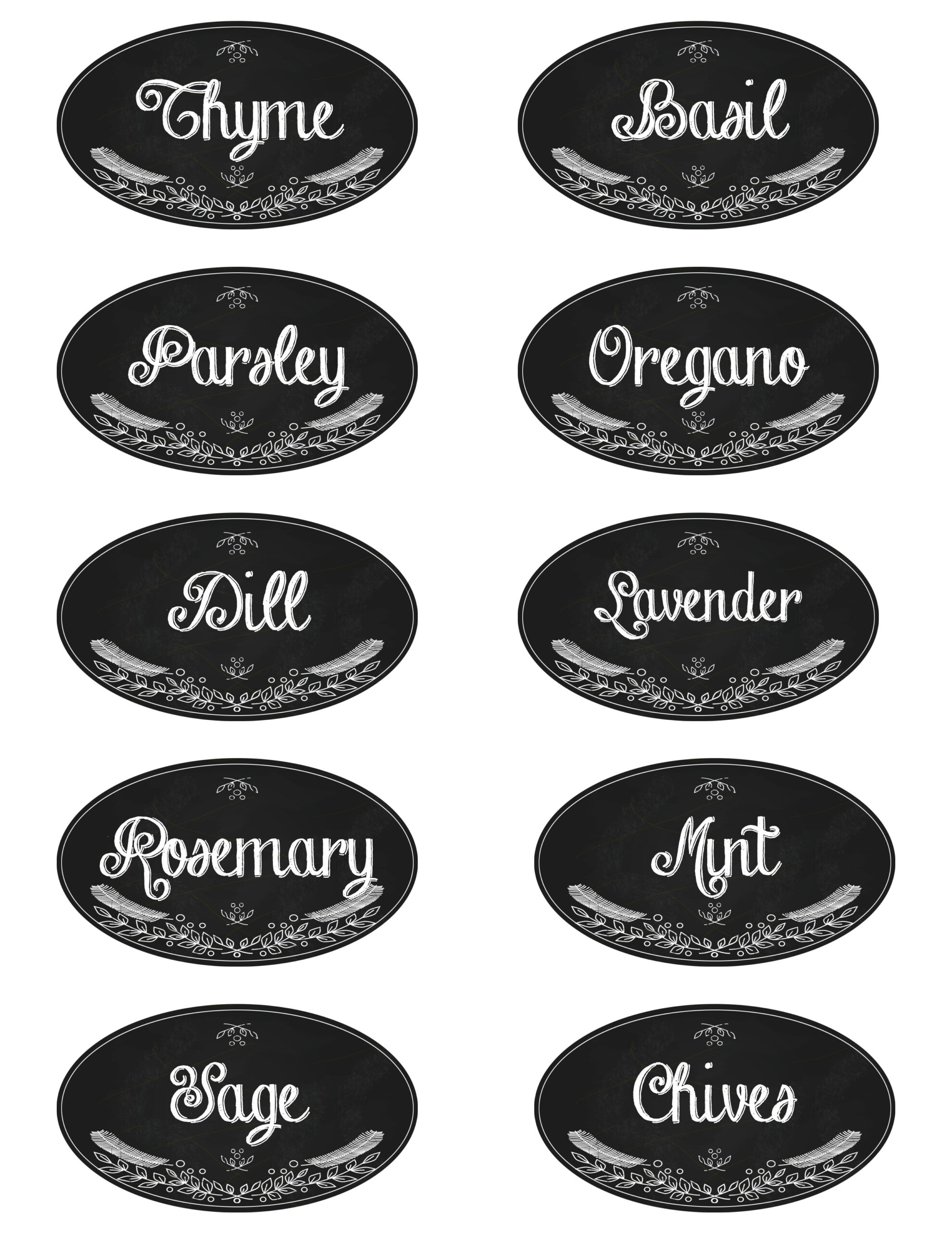 Free Printable Herb Labels Free Printable