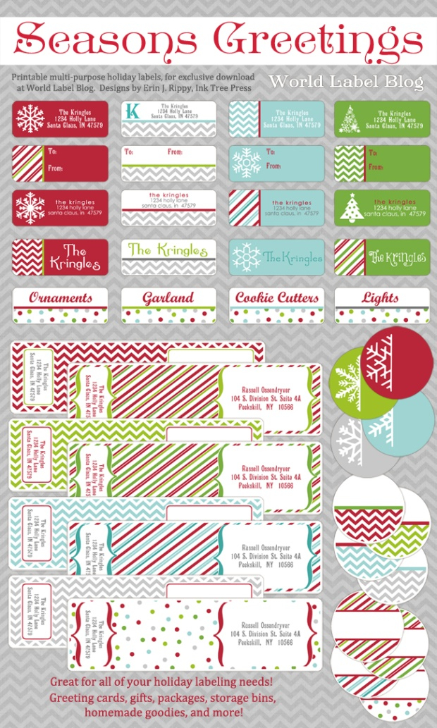 Free Printable Holiday Address Labels Free Printable Labels 