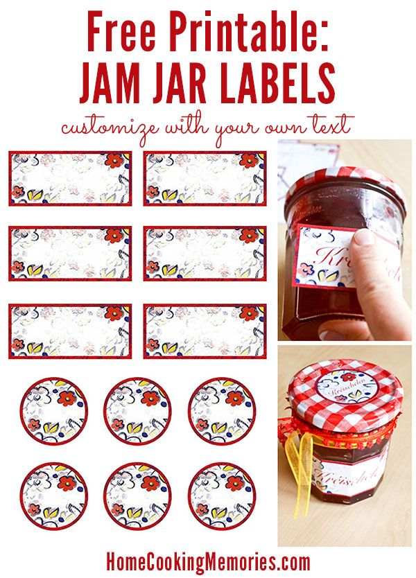 Free Printable Homemade Jam Jar Labels Home Cooking Memories Jam 