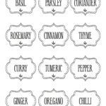 Free Printable Kitchen Spice Labels Labels Spice In Farmhouse