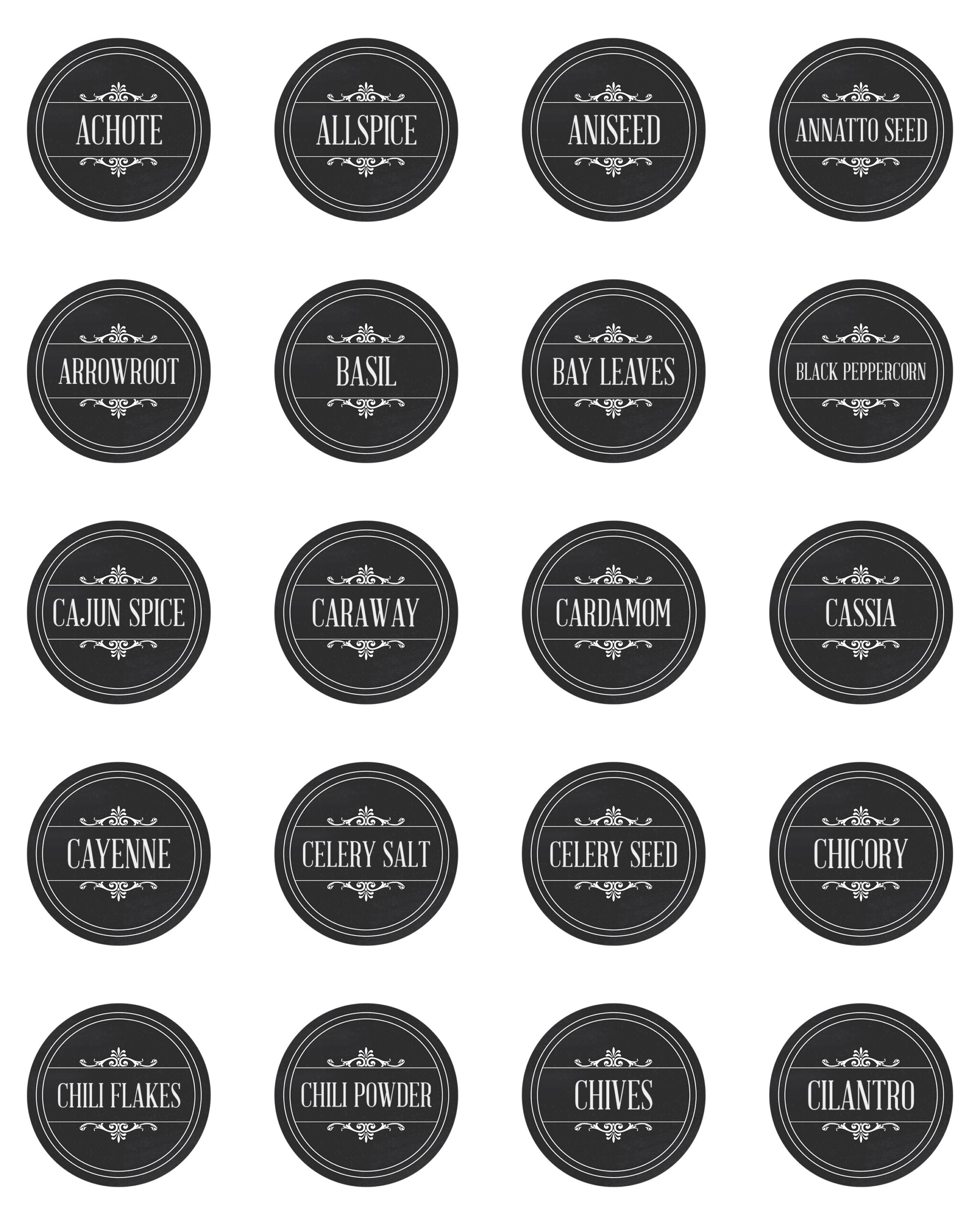 Free Printable Kitchen Spice Labels Printable Form Templates And Letter