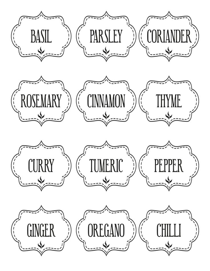 Free Printable Kitchen Spice Labels The Graffical Muse Pantry Free