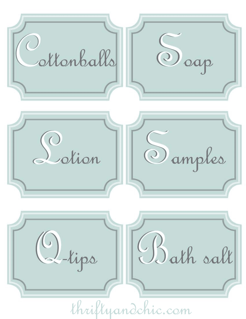 Free Printable Labels For The Bathroom